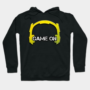 Headphones - Gamer - Graphic Gaming - Video Game Lover - Gold Yellow Hoodie